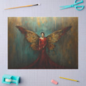 Woman with wings, Angel, Decoupage, Tissue paper,  薄葉紙 (クラフト)