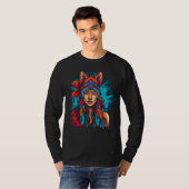 Woman Wolf Head Native American Intuitive Tシャツ (正面フル)
