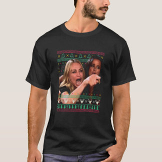 Woman Yelling At A Cat Ugly Christmas Sweater Meme Tシャツ