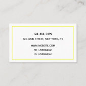 Woman Yellow flowers in Hair エレガント Make artist 名刺 (裏面)