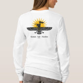 WomanLifeFreedomファラバハールクルディスタンTシャツ Tシャツ (裏面)