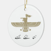 WomanLifeFreedom両面セラミックオーナメント セラミックオーナメント (左)