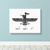 WomanLifeFreedom Faravaharブラックキャンバス印刷 キャンバスプリント (インサイチュ (ウッドフロア))