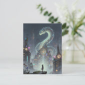  Womanon a Precipice Overlooking on Ancient City ポストカード (スタンド正面)