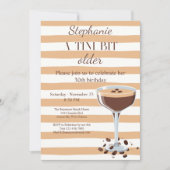 Woman's A Tini Bit Older Espresso 30th Birthday 招待状 (正面)
