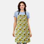 Woman's aprons, soft apron gift for her, gardening エプロン (着用した状態)