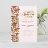 Woman's Autumn Flower Surprise 40th Birthday 招待状 (スタンド正面)