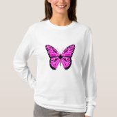 Woman's Butterfly Long Sleeve Shirt Tシャツ (正面)