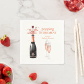 Woman's Elegant Popping Champagne Retirement スタンダードカクテルナプキン (インサイチュ)