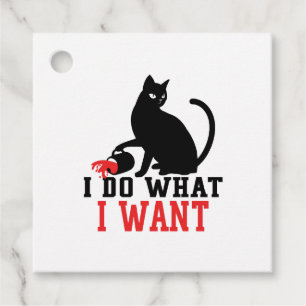 Woman's I Do I Do I What I To Sasy Black Cat Coffe フェイバータグ