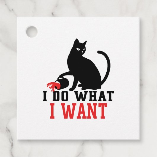 Woman's I Do I Do I What I To Sasy Black Cat Coffe フェイバータグ (正面)