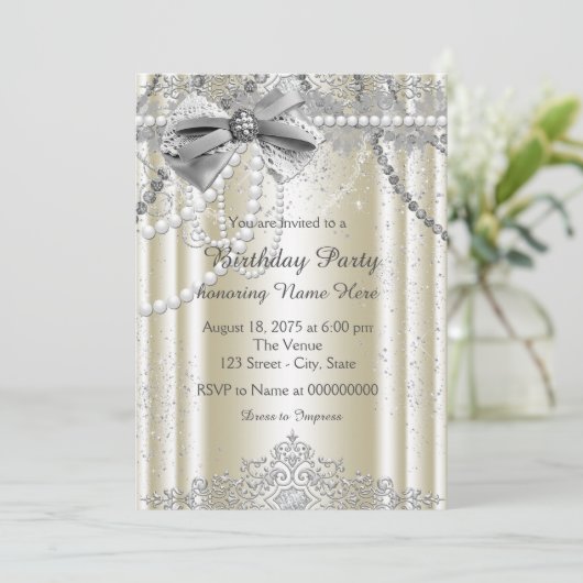 Woman's Ivory Pearl Birthday Bash 招待状 (スタンド正面)
