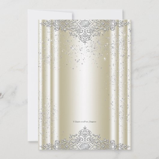 Woman's Ivory Pearl Birthday Bash 招待状 (裏面)