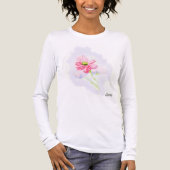 Woman's Long Sleeve T-Shirts : Iris Flower トライブレンドTシャツ (正面)