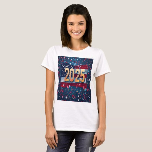 WOMAN'S USA SHIRT HAPPY NEW YEAR Tシャツ (正面フル)