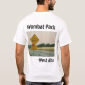 Wombatのパック Tシャツ (裏面)