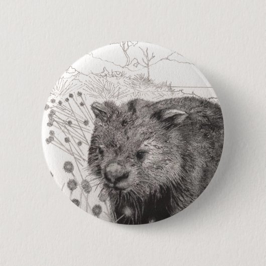 Wombatのプールへの道 缶バッジ (正面)