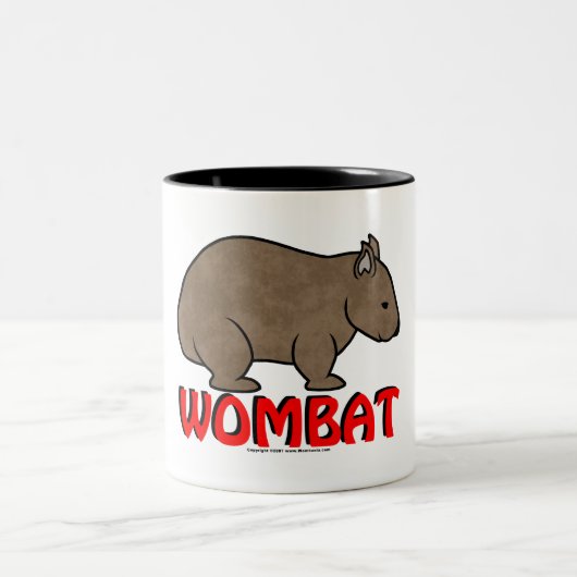 Wombatのロゴ ツートーンマグカップ (中央)
