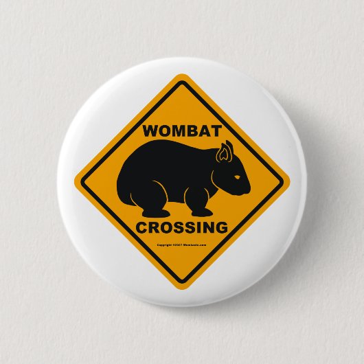 Wombatの交差の印 缶バッジ (正面)