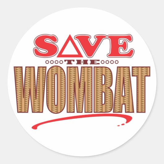 Wombatの保存 ラウンドシール (正面)