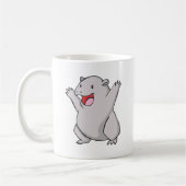 Wombatの幸せな共通の漫画 コーヒーマグカップ (左)