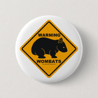 Wombatの警告標識 缶バッジ