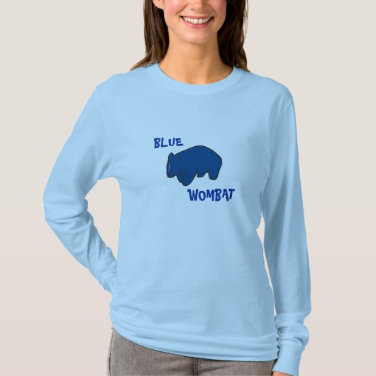 Wombatの青いTシャツ Tシャツ (正面)