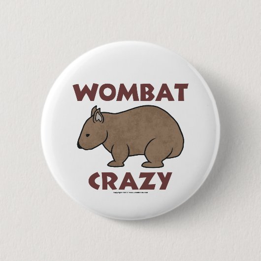 Wombat熱狂するなIII 缶バッジ (正面)