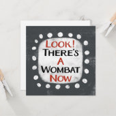 Wombat Nowグリーティングカード カード (正面/裏面インサイチュ)