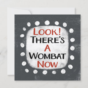 Wombat Nowグリーティングカード カード
