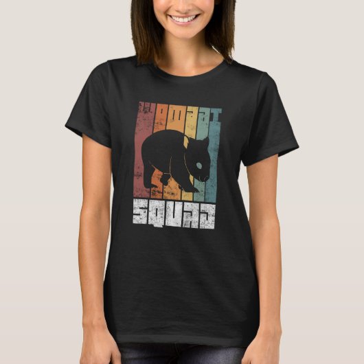 Wombat Squad Cute Australian Wildlife Rodent Anima Tシャツ (正面)
