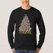 Wombat  Xmas Lights Santa Wombat Christmas Tree Tシャツ (正面)