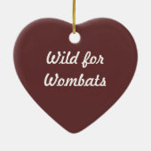 Wombatsのために野生 セラミックオーナメント (裏面)