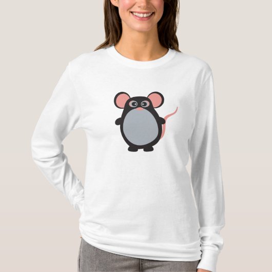 *WomenのHanesの白いNano長袖のTシャツ Tシャツ (正面)