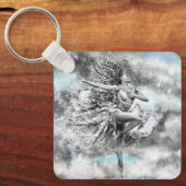 Women踊りin the Clouds Keychain - 感じ's キーホルダー (正面)