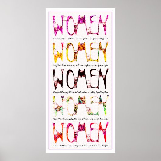 WOMEN 2012 - ERA 40th / Equal Pay Day ポスター (正面)