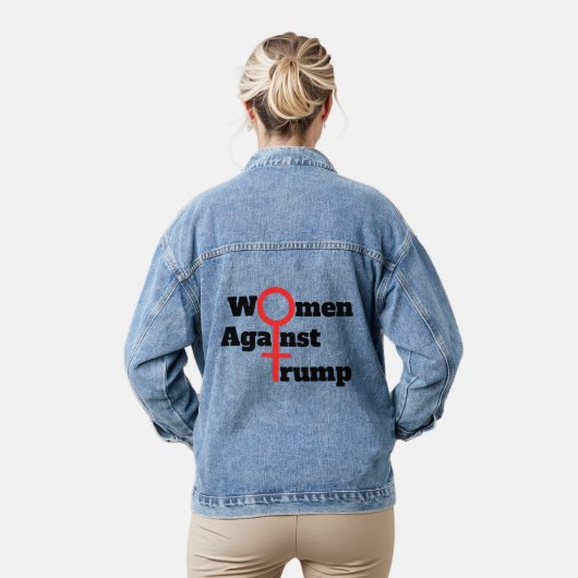 Women Against Trump Denim Jacket デニムジャケット (モデル)