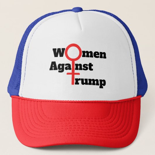 Women Against Trump Trucker Hat キャップ (正面)