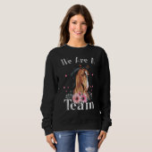 Women and Girls Riders Love Horses floral スウェットシャツ (正面フル)