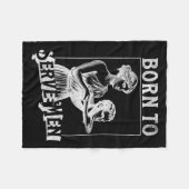 Women Are Born To Serve Men Funny Retro Girl  フリースブランケット (正面(横))