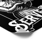 Women Are Born To Serve Men Funny Retro Girl ポスター (角)