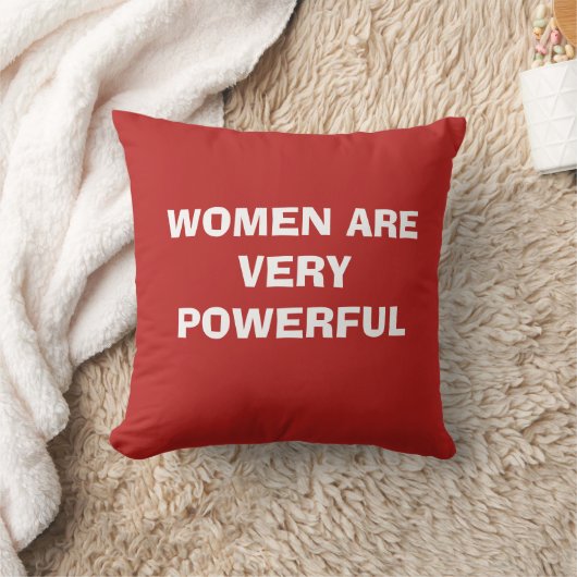 WOMEN ARE VERY POWERFUL Throw pillow polyester 16x クッション (ブランケット)