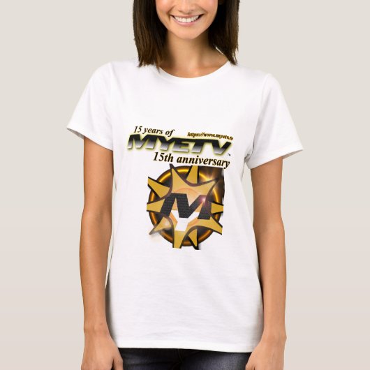 Women Basic T-Shirt of MYETV-数々のColor - 15年 Tシャツ (正面)