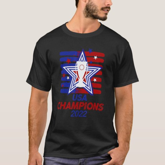 Women Championship Usa 2022 Champions Soccer Footb Tシャツ (正面)