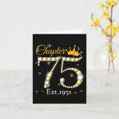 Women Chapter 75 Fabulous Est 1951 75th Birthday Q カード (黄色い花)