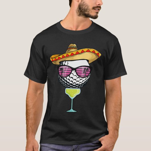 Women Cinco De Mayo Golf Ball With Sombrero Margar Tシャツ (正面)