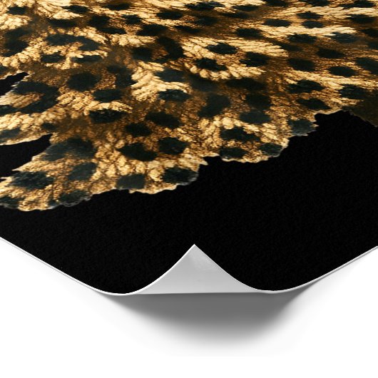 Women Coquette Bow Leopard Christmas Tree Xmas Hol ポスター (角)