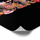 Women Dachshund Valentine’s Day Sausage Dog Bandan ポスター (角)