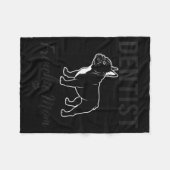 Women Dentist Frenchie Mom Shirt Funny Dog Lover D フリースブランケット (正面(横))