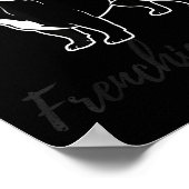 Women Dentist Frenchie Mom Shirt Funny Dog Lover D ポスター (角)